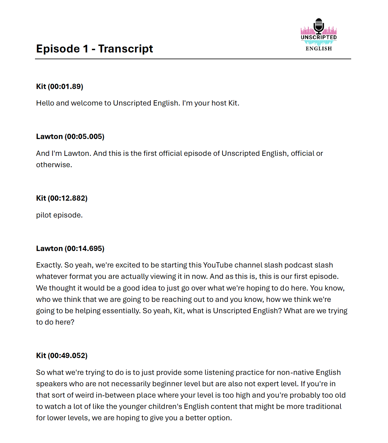 Episode 1 Trascript