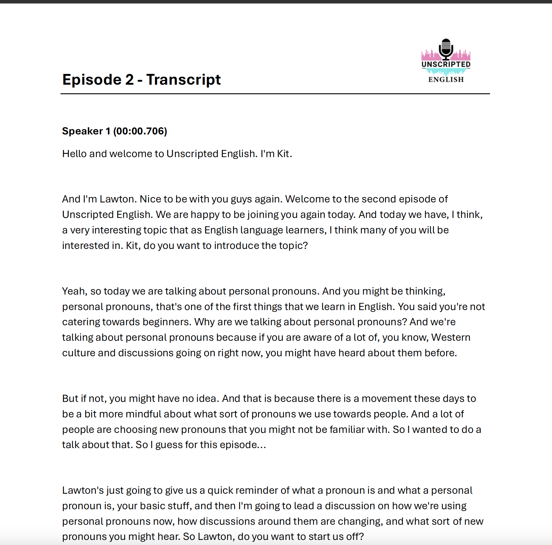 Episode 2 Transcript link
